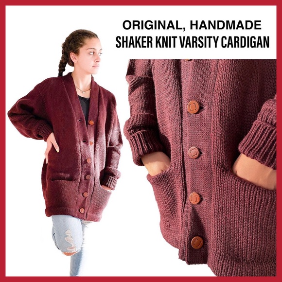 ❌SOLD❌ Shaker Knit Sweater Varsity Letterman Cardigan! - Picture 2 of 16